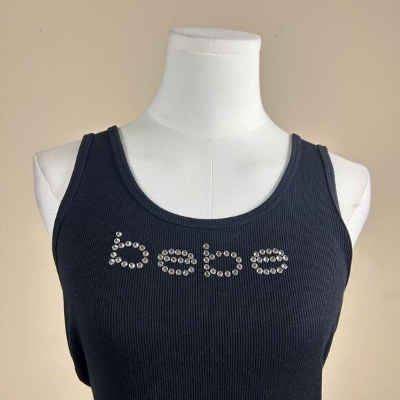 Y2K 2000s Bebe Rhinestone Tank - Picture 2 of 3